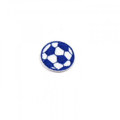 Aplicatie termoadeziva - minge de fotbal 35 mm, Albastru foto