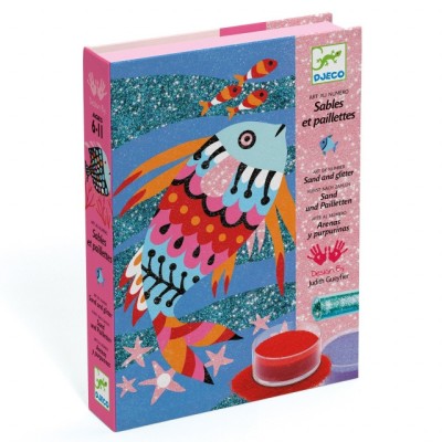 Atelier creativ cu nisip colorat Pesti stralucitori, Djeco foto