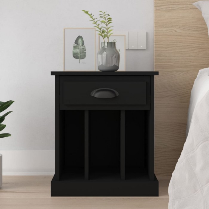 vidaXL Noptiere, negru, 43x36x50 cm 816346