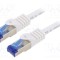 Cablu Patch S/FTP 6a 0,25m LSZH alb 26AWG LOGILINK