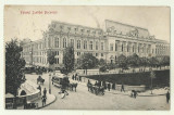 Cp Bucuresti : Palatul Justitiei - UPU, circulata 1914,timbru maghiar, Fotografie