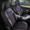 Set Huse Scaune Auto pentru Mercedes C-Class - Panda Florida, negru cu cusatura rosie, 11 piese