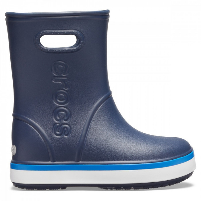 Cizme Crocs Kids&#039; Crocband Rain Boot Albastru - Navy/Bright Cobalt
