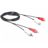 Cablu Audio 2x RCA Tata - Mama, 1.5 m Lungime - Sistem HIFI sau Amplificatoare