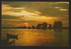 CPIB 22318 - CARTE POSTALA - DELTA DUNARII. APUS DE SOARE PE BRATUL SULINA