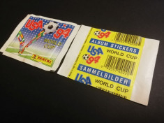 Pliculet sigilat de colectie Panini World Cup 1994 SUA, spate galben foto