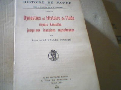 Louis de la Vallee Pousin - Dynasties et l`Histoire de l`Inde depuis Kanishka foto