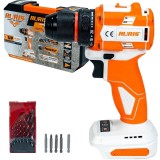 Ruris RMX1260 - Masina de gaurit si insurubat cu percutie fara acumulatori si incarcator Li-Ion 20 V - Ah 60 Nm motor fara perii led iluminare valiza