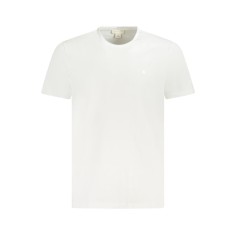 Calvin Klein Jeans tricou barbati din bumbac cu decolteu la baza gatului si imprimeu cu logo, Alb, S