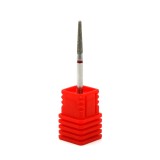 Bit de diamant pentru cuticulă, con rotunjit, br&acirc;u roșu 850/023R