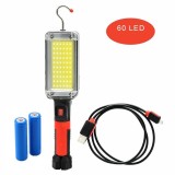 Lampa LED cu acumulator, 20W, portabila, magnetica, cu carlig, incarcare USB