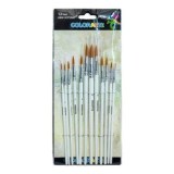 Pensula Colorarte DB21202, varf rotund, set 12 bucati
