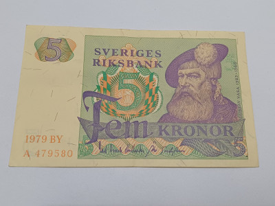 Suedia- 5 kronor coroane 1979 foto