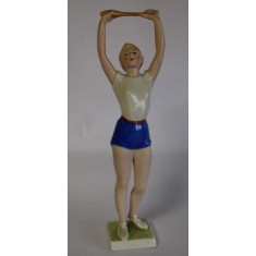 Statueta din portelan Royal Dux - Gimnasta / Gimnastica Ritmica