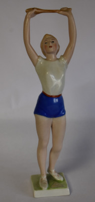 Statueta din portelan Royal Dux - Gimnasta / Gimnastica Ritmica foto