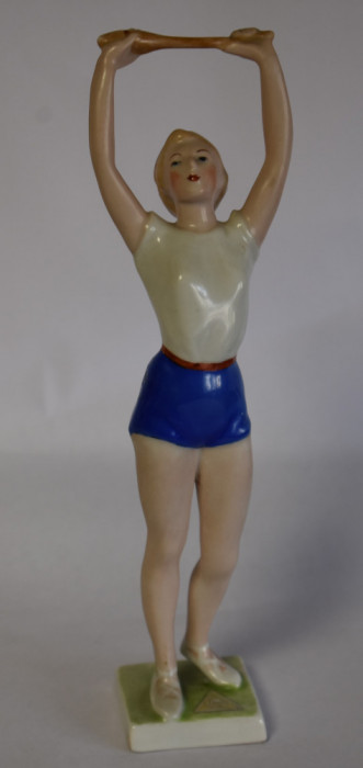 Statueta din portelan Royal Dux - Gimnasta / Gimnastica Ritmica