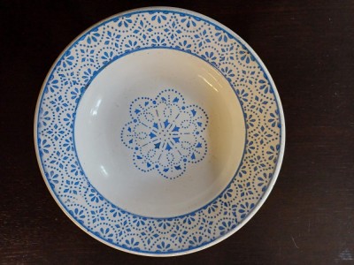 NI219 Farfurie decorativă de perete Opaque Wilhelmsburg, cca sf&amp;acirc;rșit de secol al XIX-lea foto