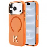 Husa MagSafe pentru Apple iPhone 18 Pro / 17 Pro, Karl Lagerfeld, IML Karl Head Logo, Portocalie
