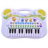 Jucarie interactiva bebe, model mini pian, alb