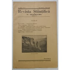 REVISTA STIINTIFICA &#039; V. ADAMACHI &#039; , NR. 1 , IASI , IANUARIE - MARTIE , 1944