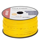 Cablu electric monofilar galben CCA 1x0.75 mm2 100 m 3.75A 12/230V pentru instalatii electrice usoare AMiO 04447, izolatie flexibila