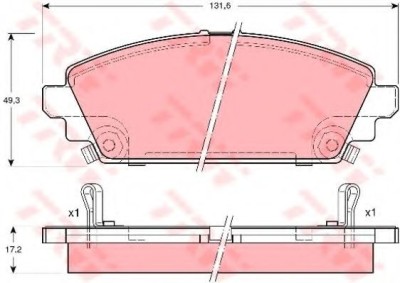 Set placute frana,frana disc HONDA ACCORD VI (CG, CK) (1997 - 2003) TRW GDB3189 foto
