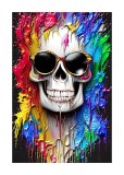 Cumpara ieftin Sticker decorativ, Craniu, Multicolor, 85 cm, 6549ST, Oem
