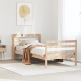 VidaXL Cadru de pat cu tăblie, 100x200 cm, lemn masiv de pin 3306680