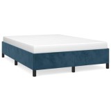 Cumpara ieftin Cadru de pat fara saltea, albastru inchis, 140x200 cm, catifea