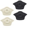 Set 4 Branturi Calcai Dactylion, Spuma 4D, Poliester, 5mm, Autoadezive, Bej/Negru, Protectie Toc, Confortabile
