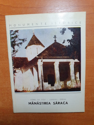 editura meridiane-monumente istorice-manastirea saraca - 1971 foto
