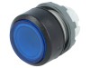 Comutator apăsare 22mm albastru 2 poziții
