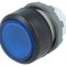 Comutator apăsare 22mm albastru 2 poziții