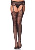 Ciorapi Sexy Din Dantela Cu Portjartier, Negru, Marime Universala, Leg Avenue