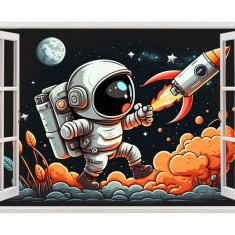 Sticker decorativ Astronaut, Negru, 90 cm, 8089ST