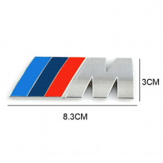 Emblema BMW M silver crom foto