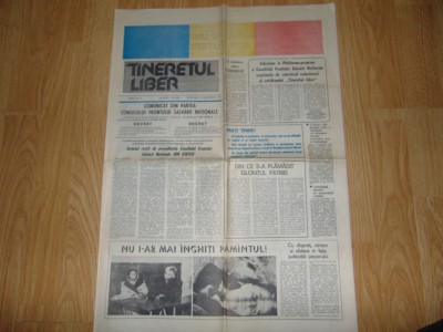 Ziarul Tineretul Liber Nr:6 Miercuri 27 Decembrie 1989 foto