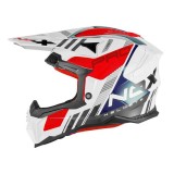 Casca cross/enduro Nox N634 STORM alb/albastru/rosu marime S
