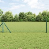 VidaXL &Icirc;mprejmuire Hexagonală Verde 0.8x50 m Oțel