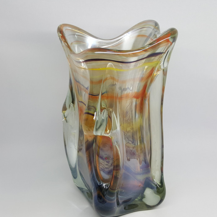 Vaza sticla masiva Murano vintage - 3,2 KG
