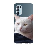 Husa compatibila cu Oppo A76 model Heterochromia cat, Silicon, TPU, Viceversa, Transparent, Carcasa
