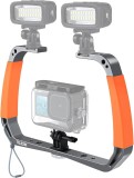 Cumpara ieftin Rig stabilizator subacvatic, Telesin, destinat camerelor sport GoPro Hero 13,12,11,10,9,8,7,6,5, DJI Osmo Action, Insta 360 X3, GO3, suport lumina vid
