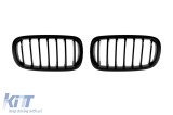 Grile de rinichi cu nervuri simple vopsite &icirc;n negru, potrivite pentru BMW X5 F15 2013-2018, X6 F16 2014-2019 Performance AutoTuning