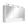 Dulap cu oglindă Luna 120, alb, superior