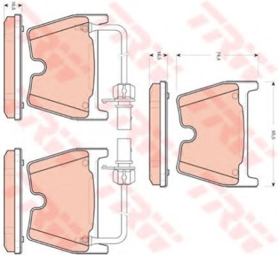 Set placute frana,frana disc AUDI A4 Cabriolet (8H7, B6, 8HE, B7) (2002 - 2009) TRW GDB1688 foto