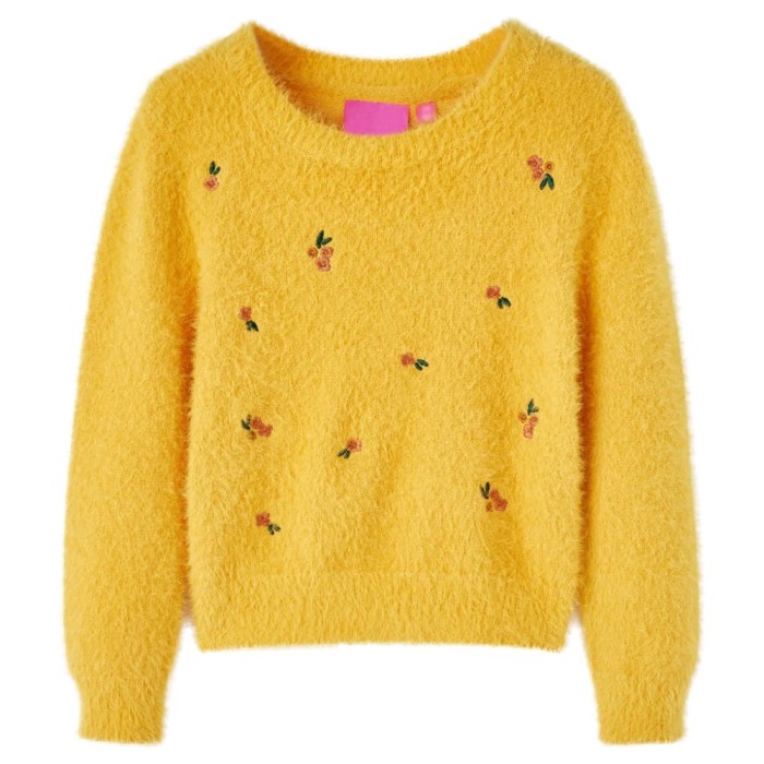 Pulover tricotat pentru copii, ocru, 128