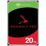 HDD NAS SEAGATE IronWolf Pro 20TB CMR 3.5&quot;, 256MB, SATA 6Gbps, 7200RPM, RV Sensors, Rescue Data Recovery Services 3 ani, TBW: 550TB &quot;ST20000NT001&quot;