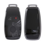 Husa Cheie Smartkey Mercedes Benz 3 Butoane Neagra TPU+PC Model Nou