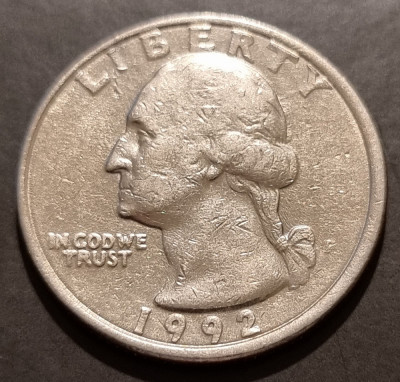 25 centi USA - SUA - 1992 P foto