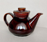 Ceainic 800 ml din ceramica groasa smaltuita, vintage anii 70